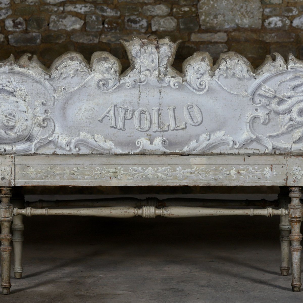 Pair Of Benches From Villa Suvera With Coat Of Arms Of The Lucchesi Palli Family, Siena, 1847-photo-3