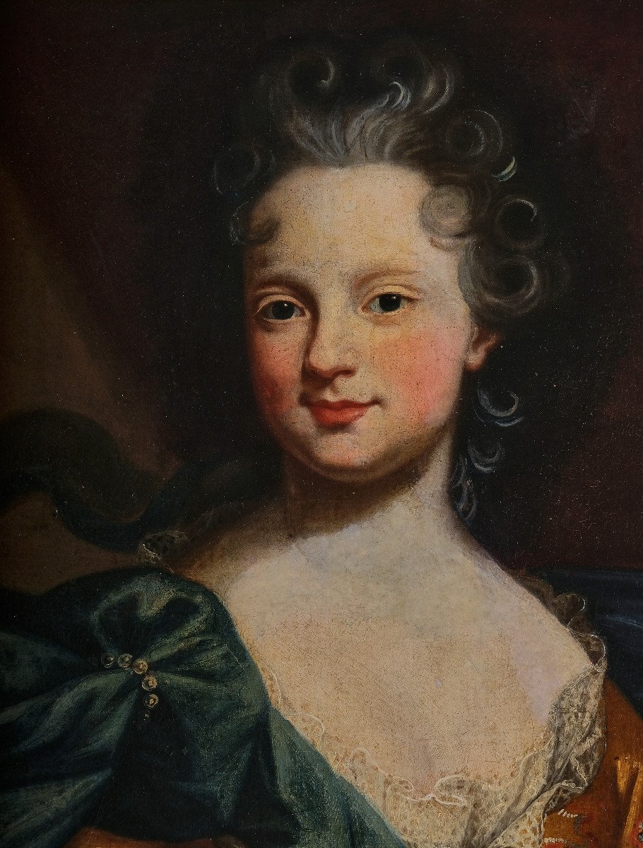 Pierre Gobert Attr, (1662 - 1744 Paris), Portrait De Marie-adélaïde De Savoie, Paris Vers 1700-photo-4