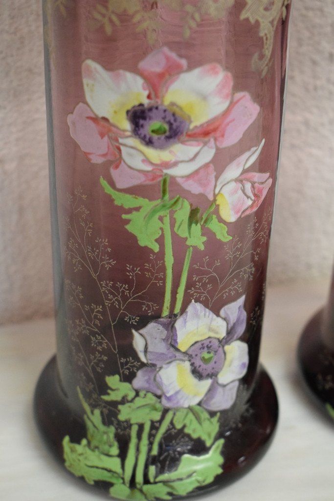 Pair Of Enameled Vases-photo-3