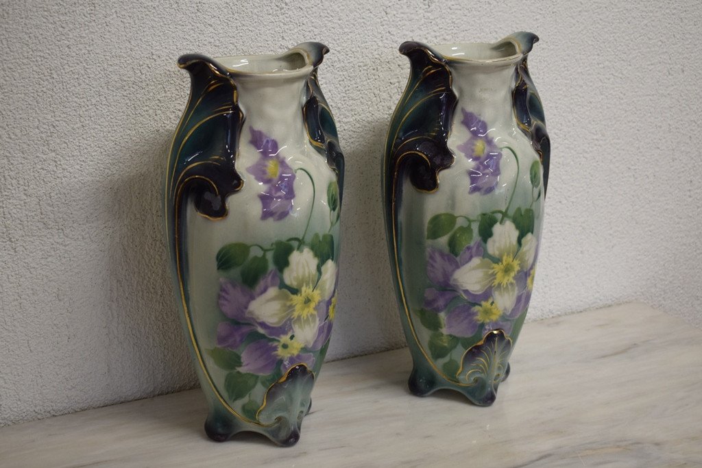 Paire De Vases Lunéville-photo-2