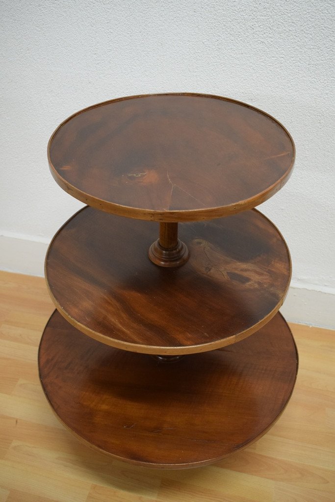 Mahogany Pedestal Table 3 Trays-photo-3