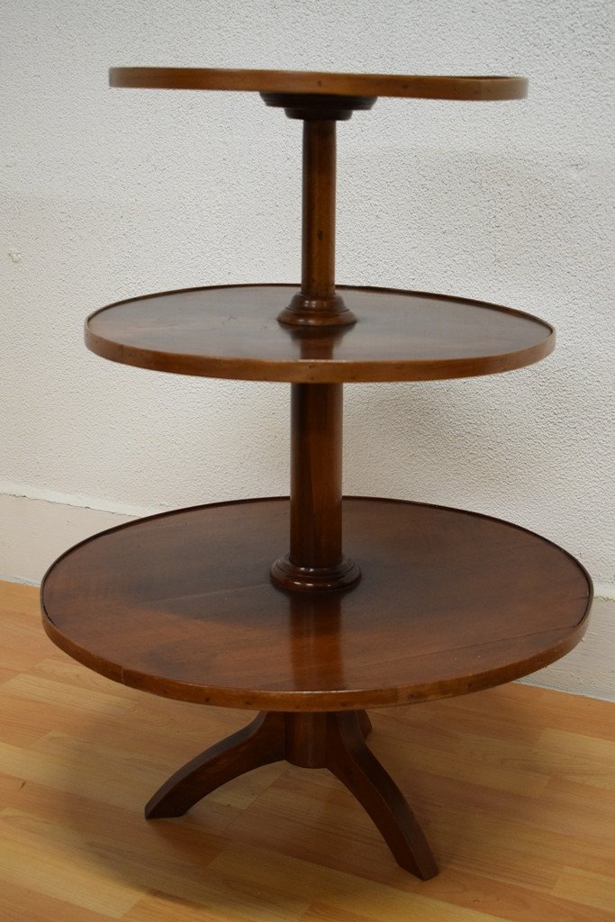 Mahogany Pedestal Table 3 Trays