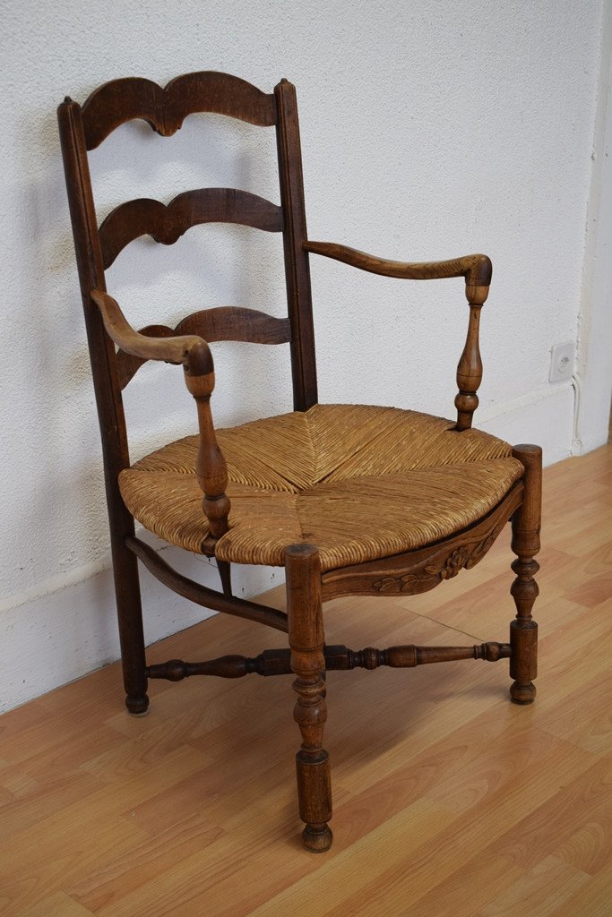 Fauteuil Provençal En Noyer-photo-1