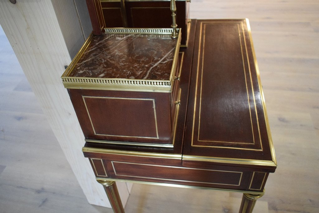 Bonheur Du Jour Louis XVI In Mahogany-photo-1