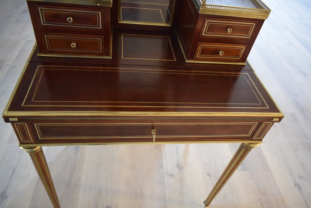 Bonheur Du Jour Louis XVI In Mahogany-photo-2