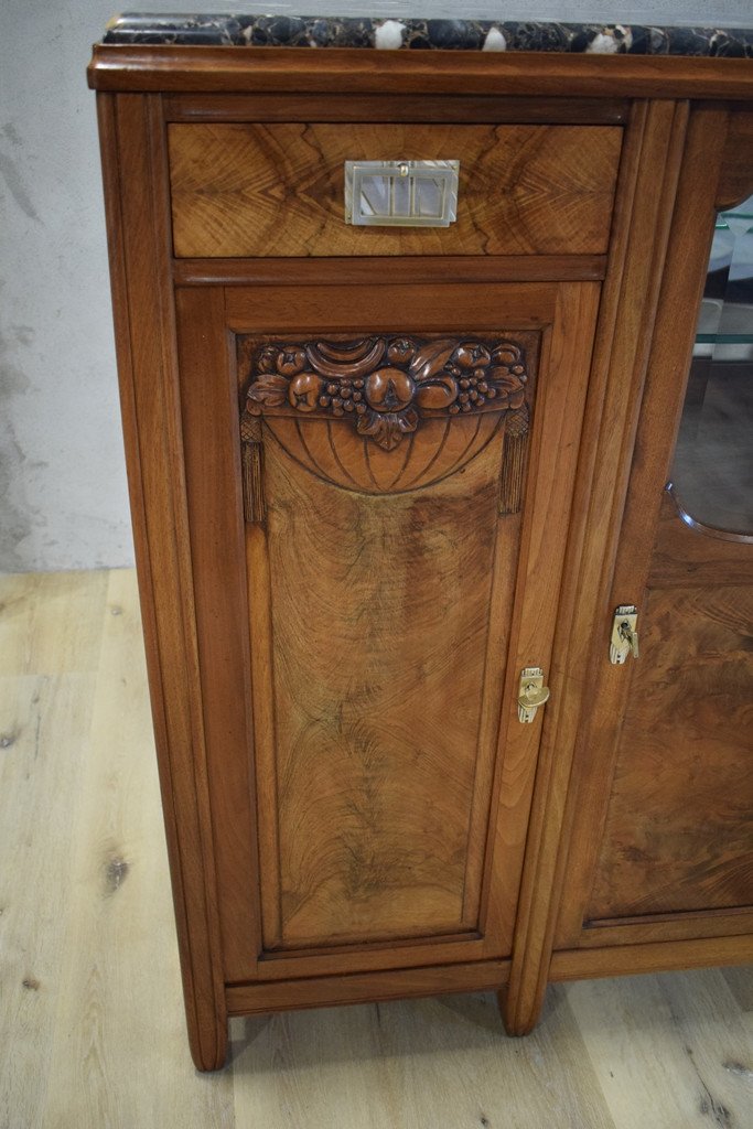 Art Deco Walnut Buffet Serving Bar-photo-1