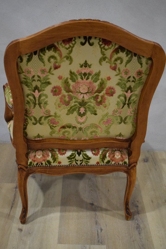 Paire De Fauteuils Louis XV En Noyer-photo-4