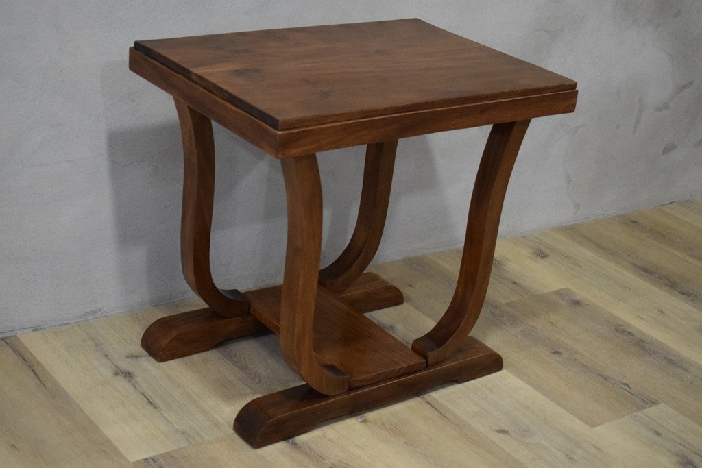 Small Art Deco Beech Table-photo-2