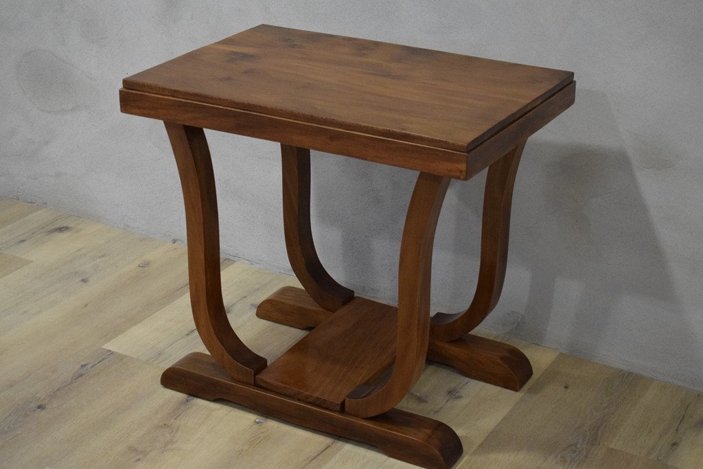 Small Art Deco Beech Table-photo-3