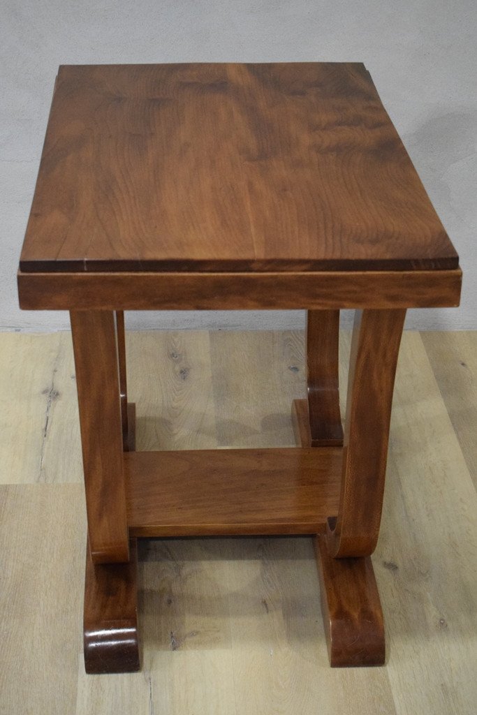 Small Art Deco Beech Table-photo-2