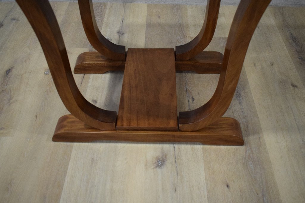 Small Art Deco Beech Table-photo-3