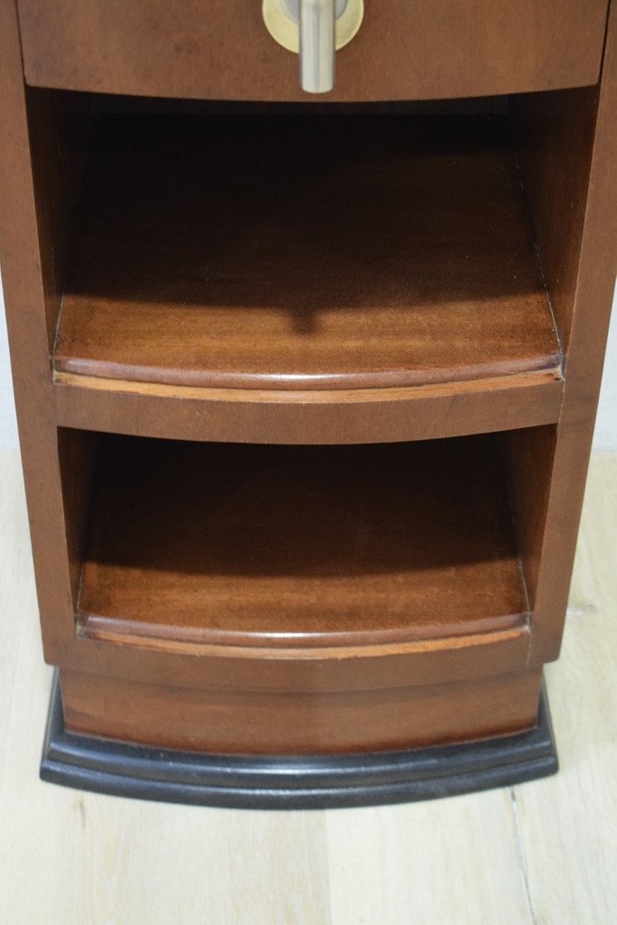 Small Art Deco Mahogany Cabinet (bedside Table)-photo-3