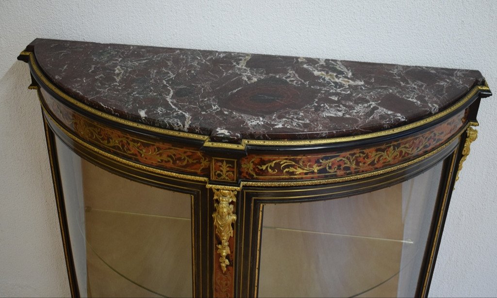 Boulle Marquetry Sideboard Display Cabinet-photo-1