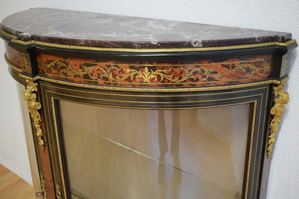 Boulle Marquetry Sideboard Display Cabinet-photo-3