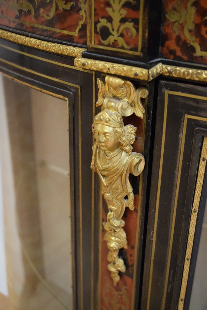 Boulle Marquetry Sideboard Display Cabinet-photo-5