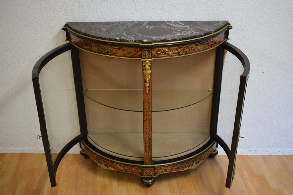 Boulle Marquetry Sideboard Display Cabinet-photo-8