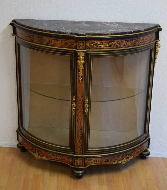 Boulle Marquetry Sideboard Display Cabinet