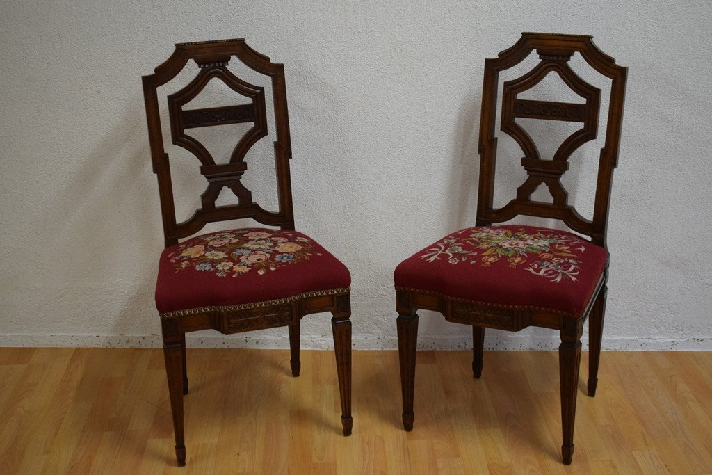 Une Paire De Chaises De Style Louis XVI-photo-2