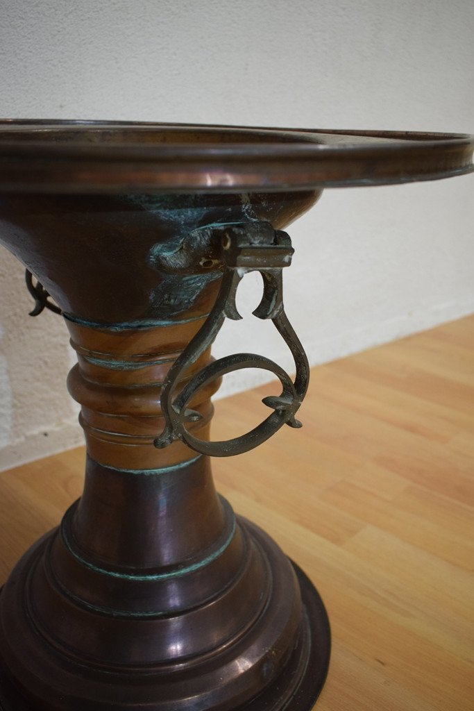 Copper Planter With Two Bronze Handles, It Is Dated 1904-photo-5