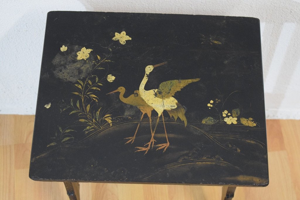 Set Of 4 Nesting Tables In Chinese Lacquer. Napoleon III Period-photo-6