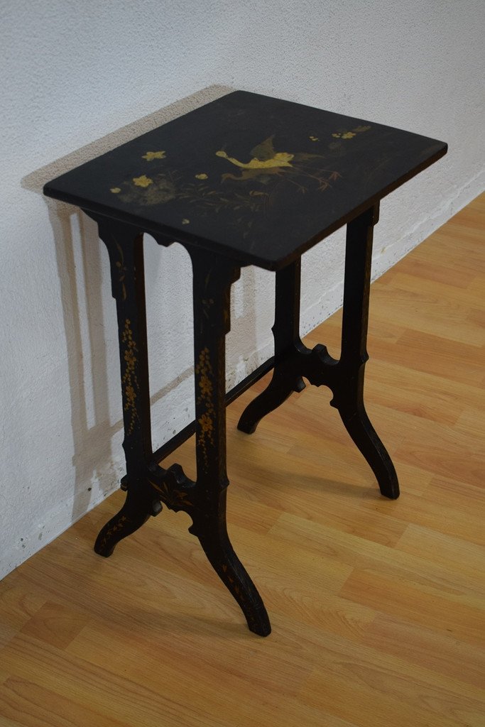 Set Of 4 Nesting Tables In Chinese Lacquer. Napoleon III Period-photo-7