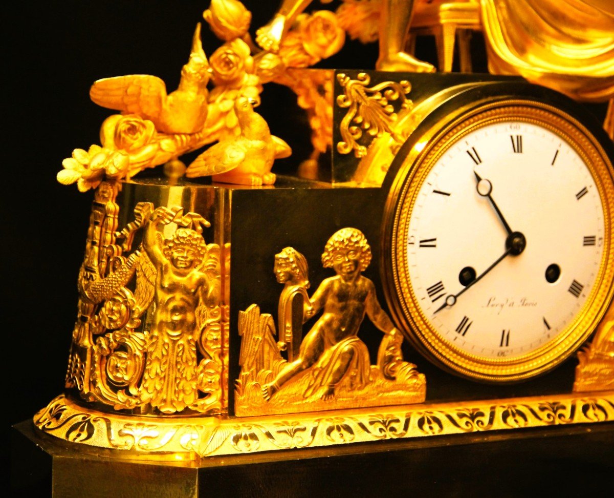 Empire Mantel Clock France In 1810-photo-2