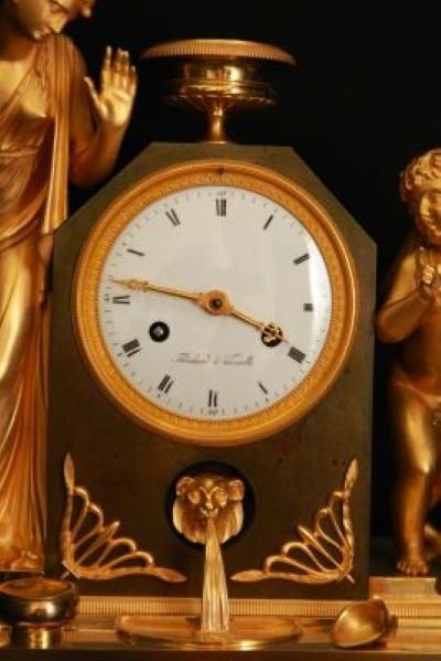 Empire Mantel Clock Year 1810-1820-photo-2