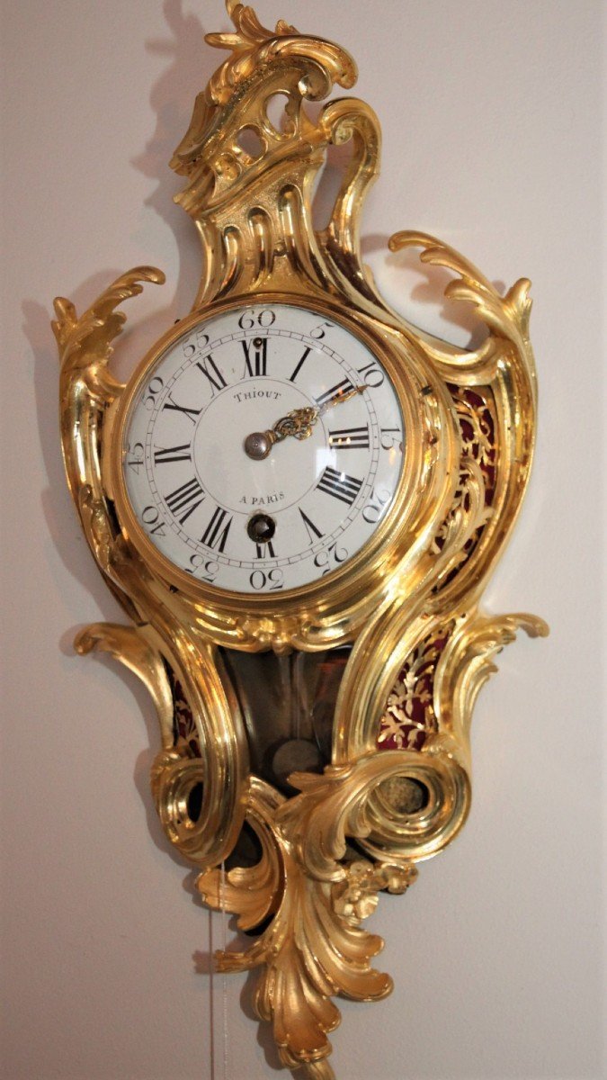 Antique French Cartel Clock Cartel Clock (alcove) Wall Clock Louis XV Clock-photo-2