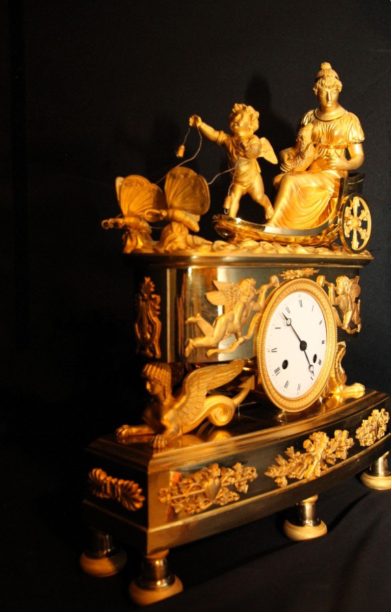 Empire Mantel Clock France 1808-photo-3