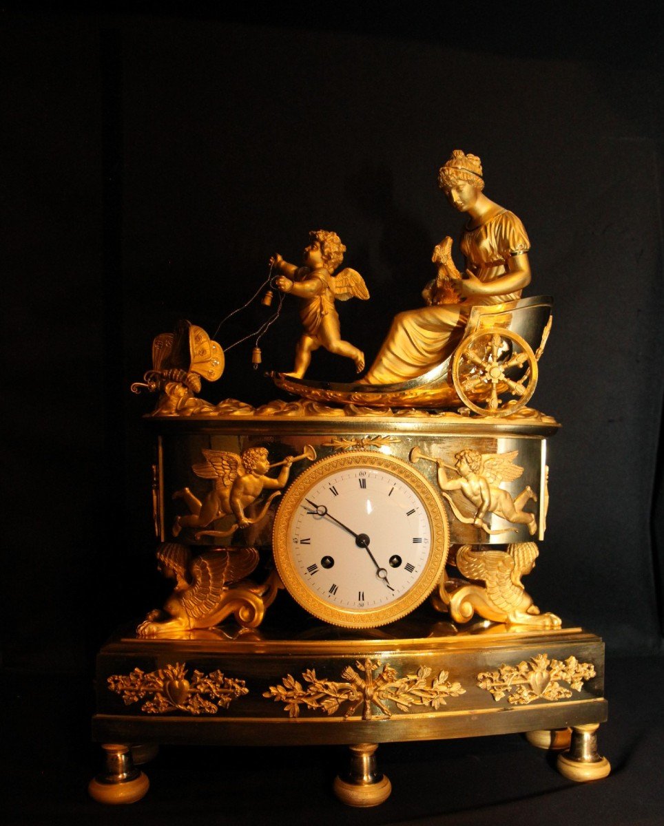 Empire Mantel Clock France 1808-photo-1