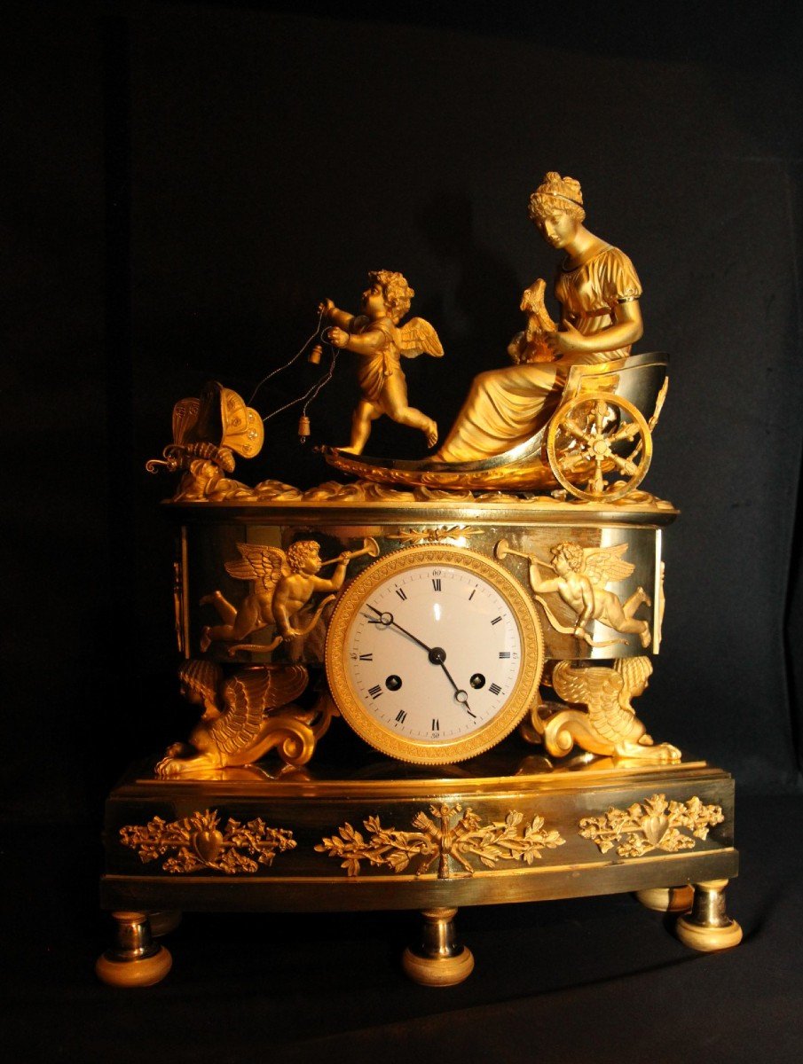 Empire Mantel Clock France 1808-photo-6