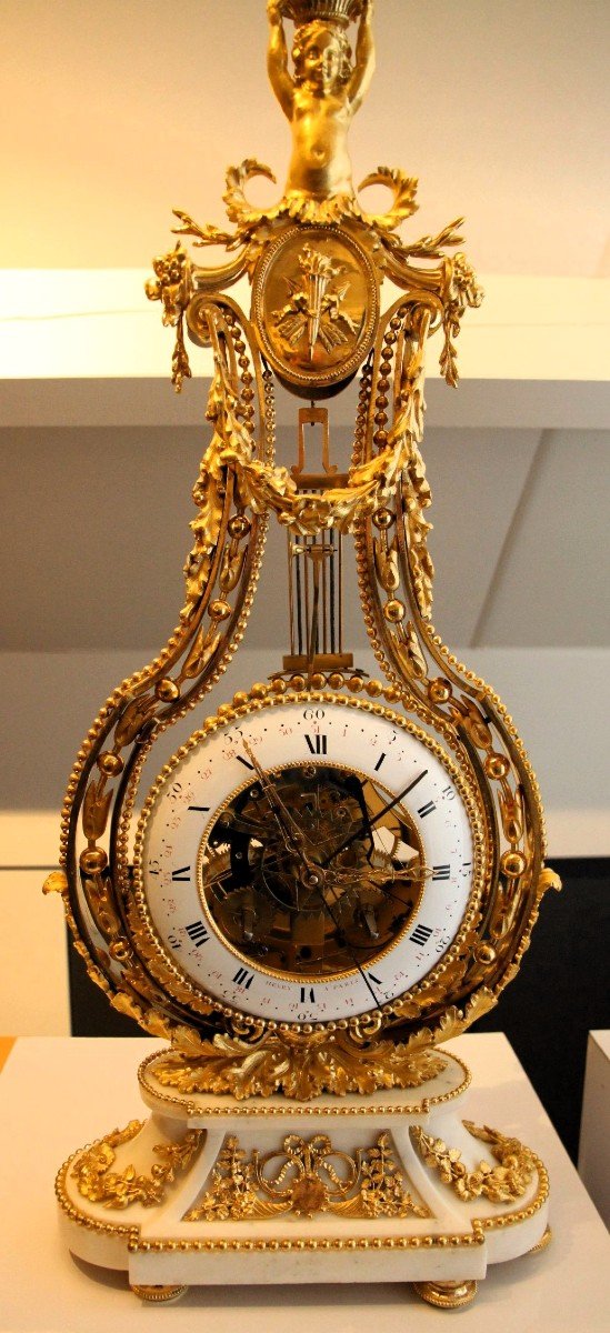  Pendule Lyra Louis XVI-photo-3