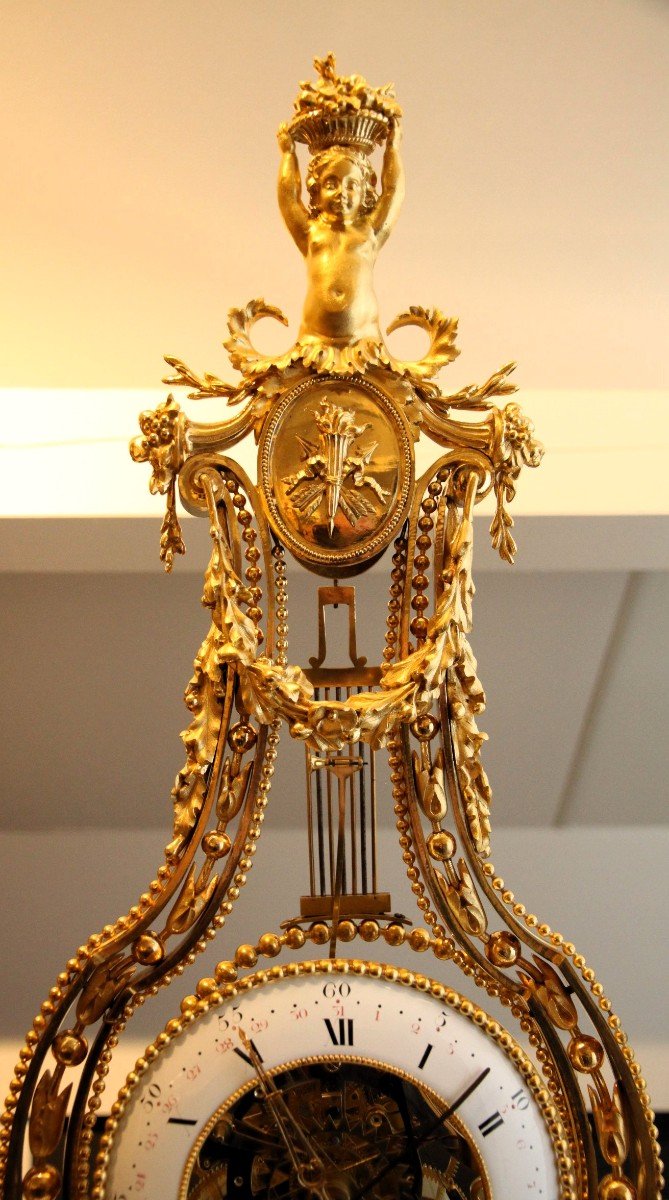  Pendule Lyra Louis XVI-photo-7