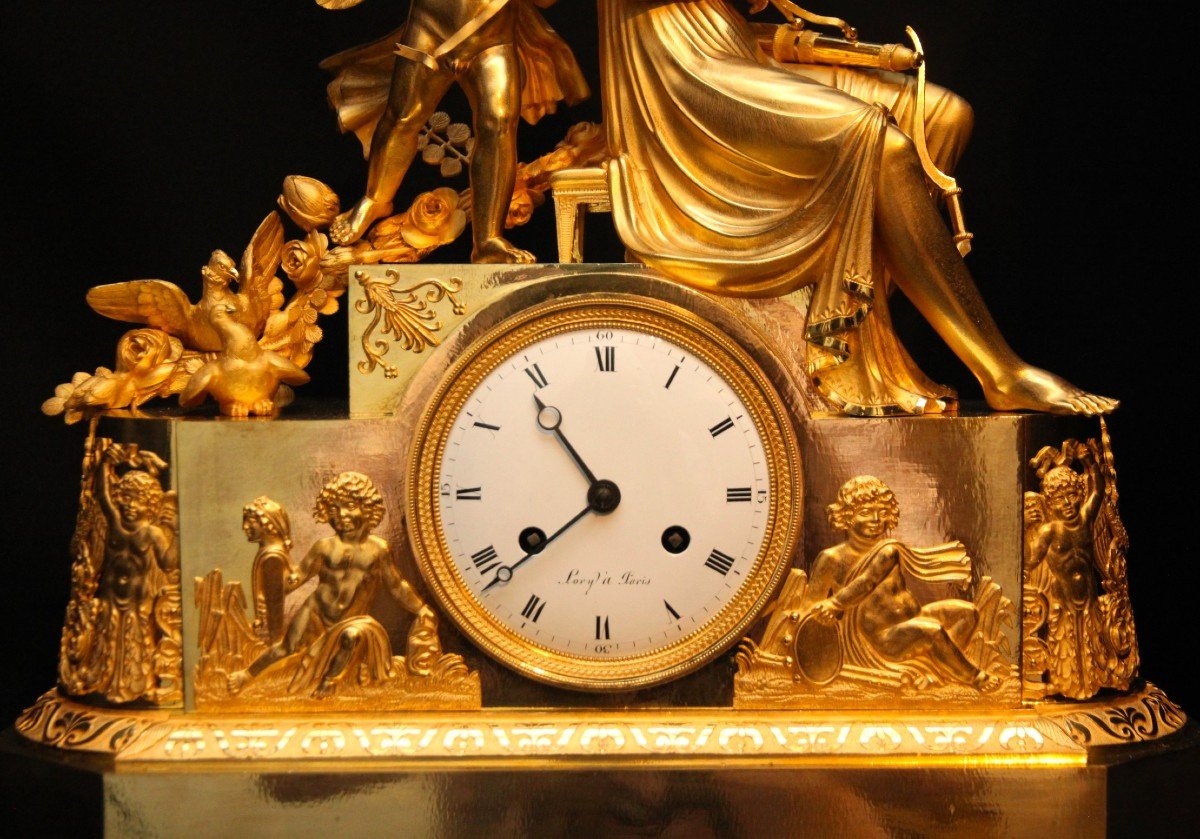 Empire Mantel Clock France 1810-photo-2