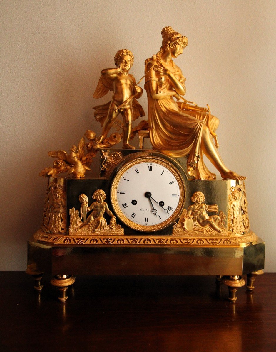 Empire Mantel Clock France 1810-photo-3