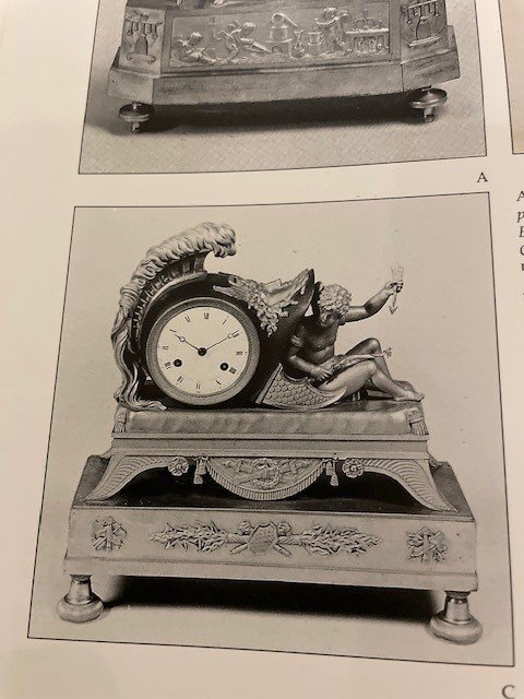 Empire Clock France Circa 1810 Mantelpiece And Gilt Bronze And Patin-photo-1