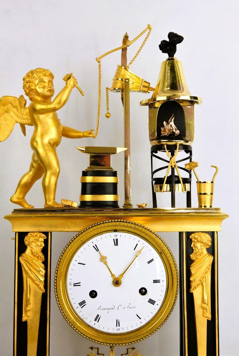 Empire Period Portico Clock-photo-5