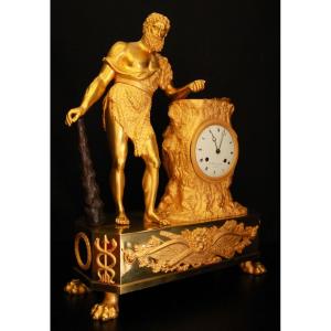 Empire Mantel Clock Type Hercule France In The Years 1810-1820