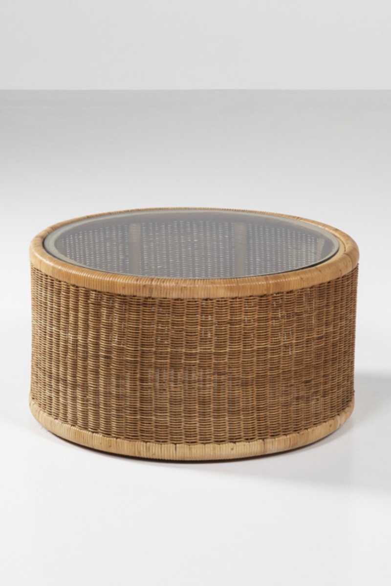 Isamu Kenmochi 1912-1971 Table Basse En Rotin 