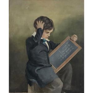 19th Century English School - "learning To Count"