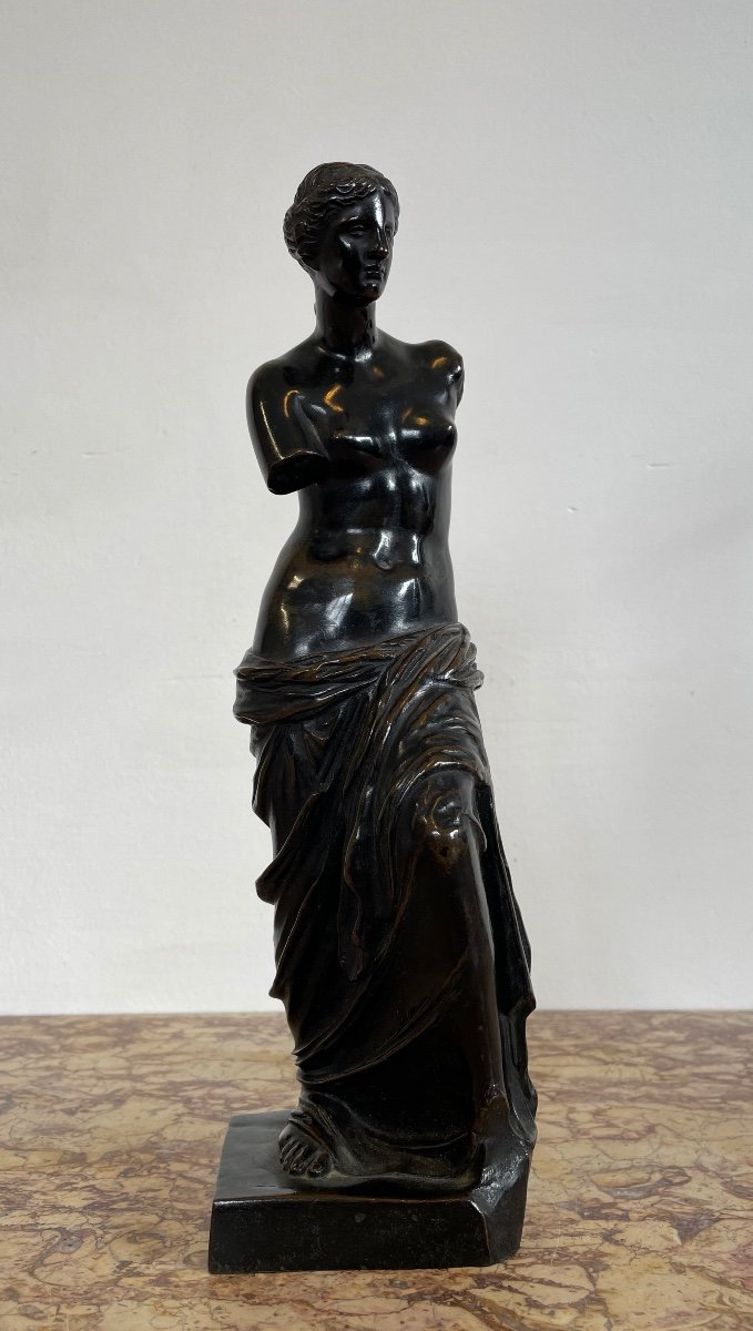 Venus De Milo En Bronze A Patine Noir d'Après d'Antioche