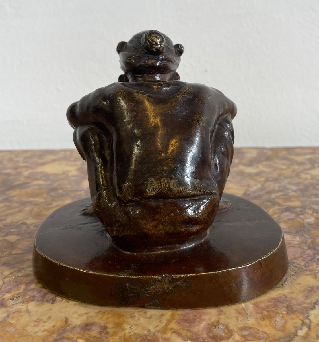 "the Snake Charmer" Bronze Subject With Brown Patina-photo-2