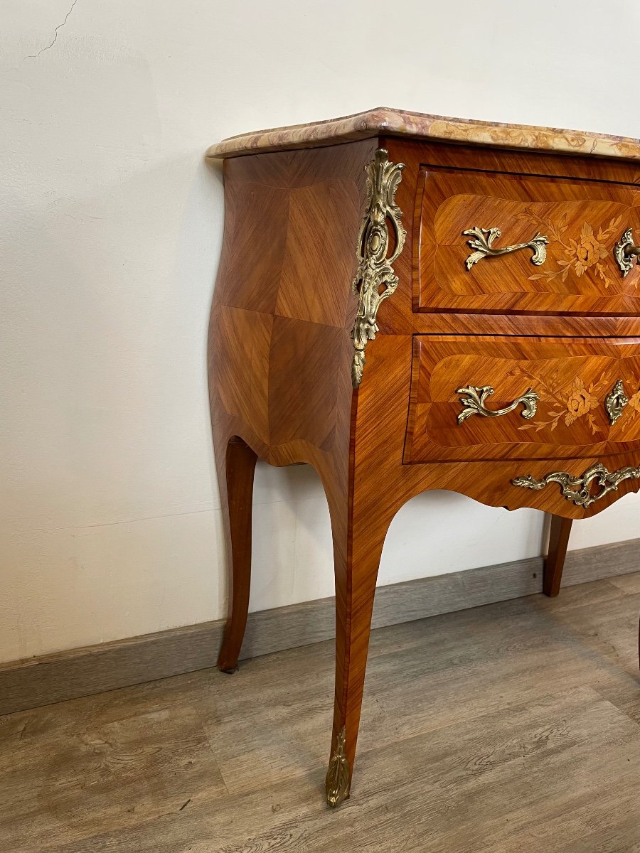 Louis XV Style Sauteuse Chest Of Drawers -photo-2