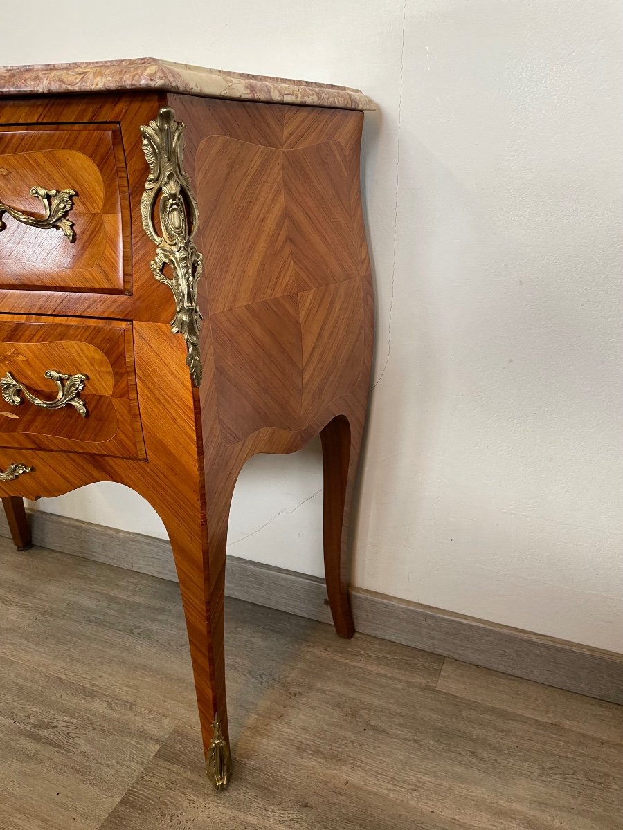 Louis XV Style Sauteuse Chest Of Drawers -photo-3