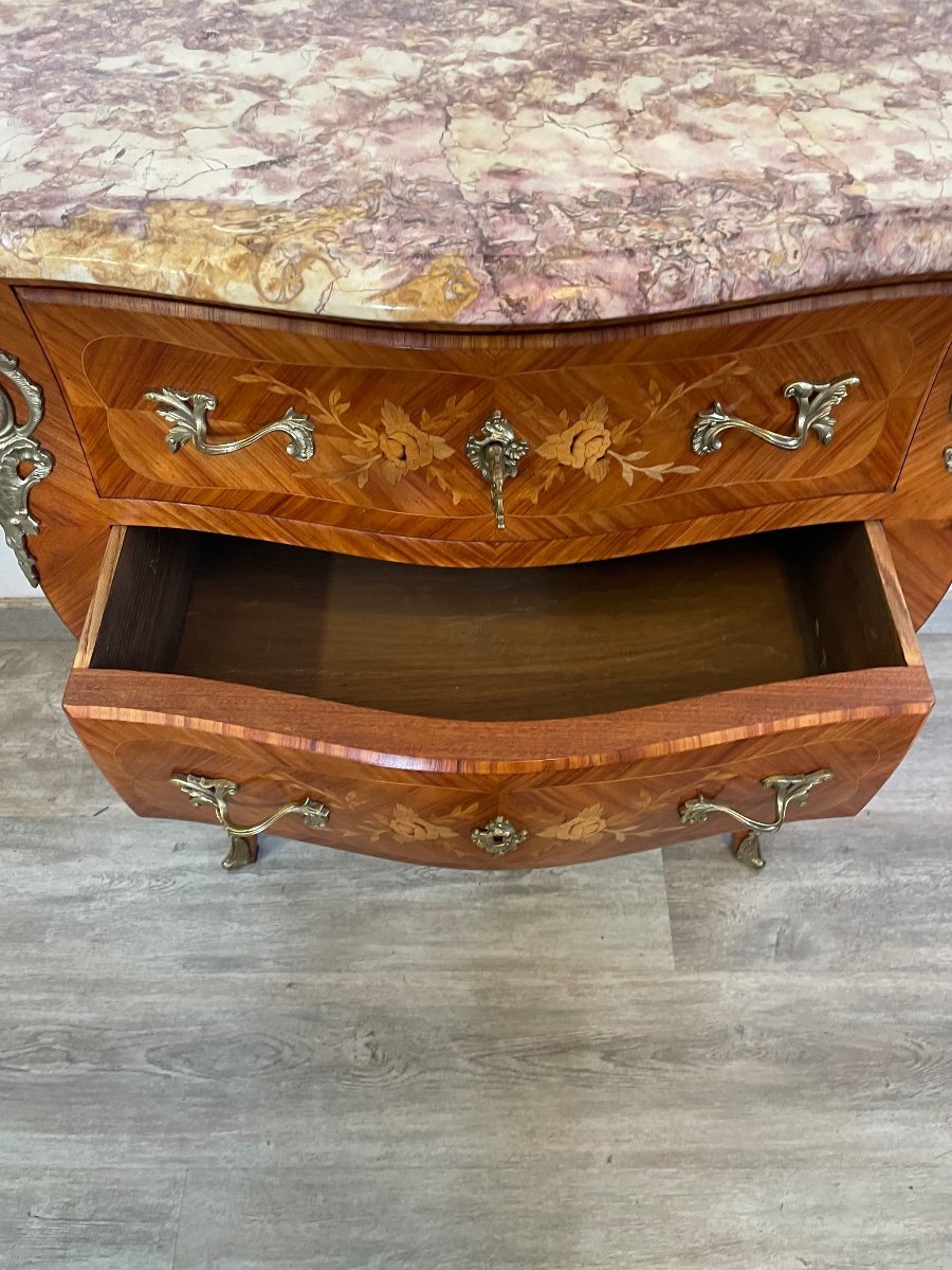 Louis XV Style Sauteuse Chest Of Drawers -photo-2