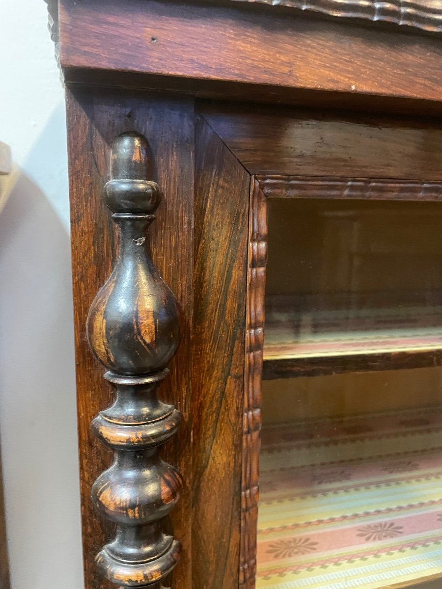 Napoleon III Period Display Cabinet In Rosewood -photo-2