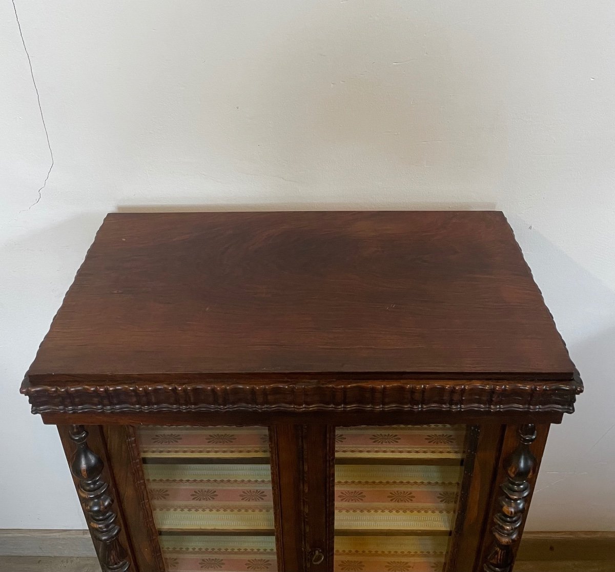 Napoleon III Period Display Cabinet In Rosewood -photo-3