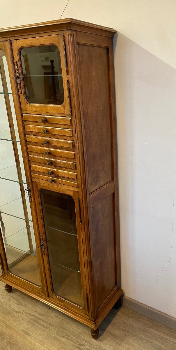 Solid Walnut Dentist Display Cabinet -photo-2