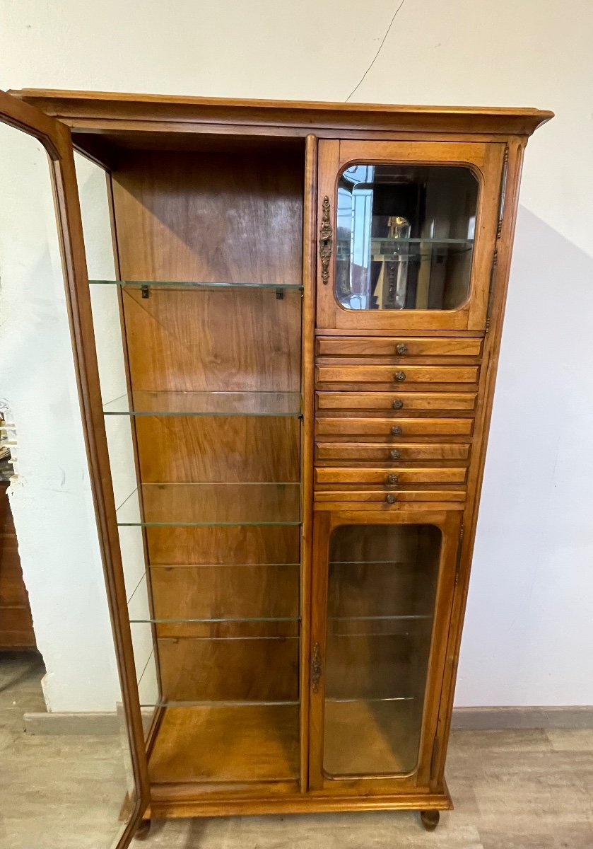 Solid Walnut Dentist Display Cabinet -photo-4