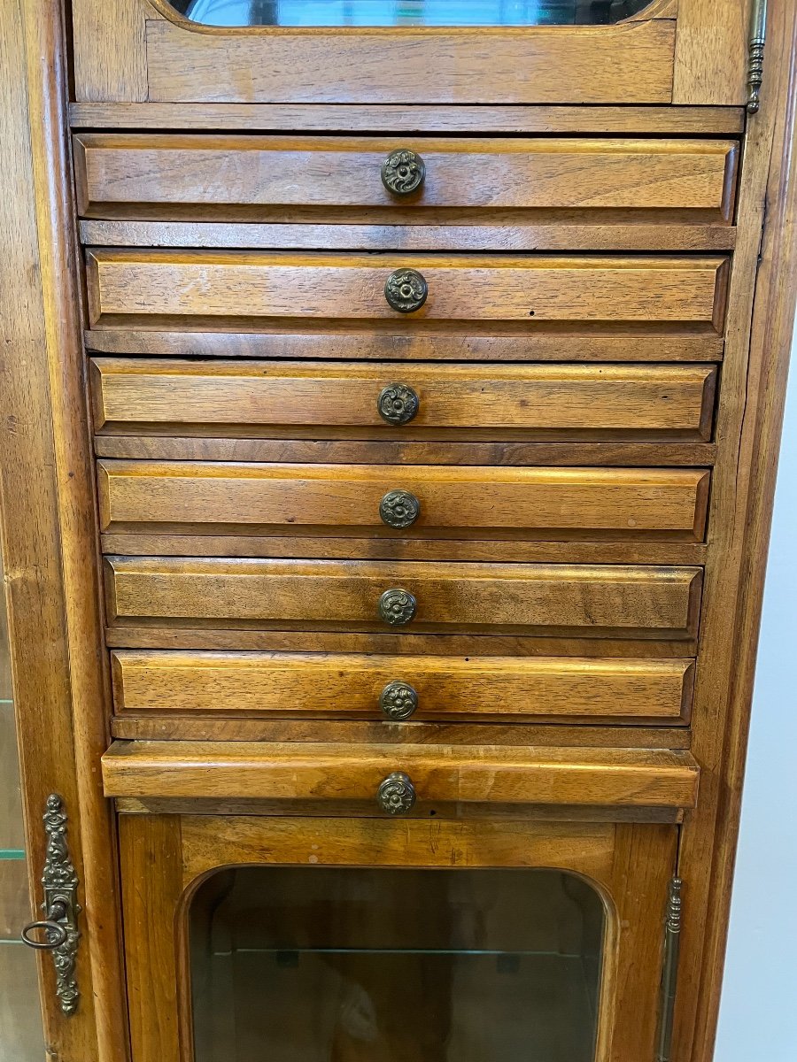 Solid Walnut Dentist Display Cabinet -photo-4